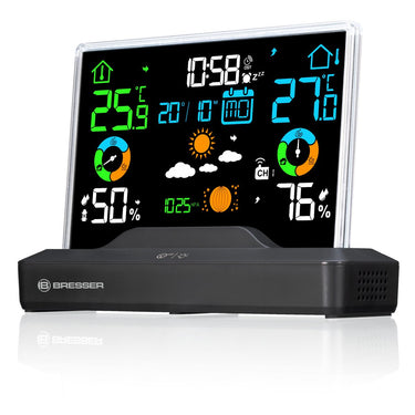 Bresser weerstation - draadloze sensor - kleurenscherm - randloos display