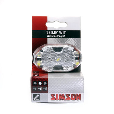 Simson batterij voorlicht - 5 led's - handige bevestiging - inclusief batterijen