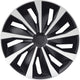 Carpoint wieldoppenset grip 14 inch zwart zilver 4 stuks
