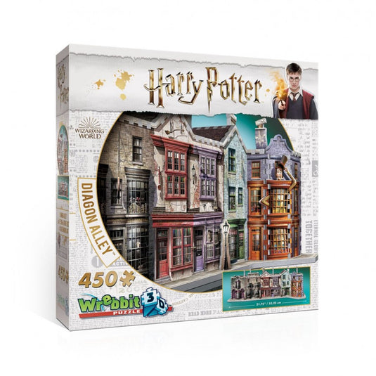 Wrebbit harry potter diagon alley 3d puzzle - 450 stukjes - vanaf 10 jaar