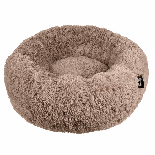 District 70 fuzz donut hondenmand – mocca - large ø 80 cm l
