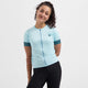 Rogelli modesta fietsshirt dames - korte mouwen - wielershirt - lichtblauw - maat m
