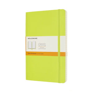 Moleskine classic notitieboek - large - softcover - gelinieerd - citroen groen
