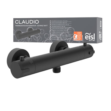 Eisl claudio thermostatische douchekraan - mengkraan - mat zwart