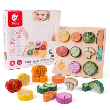 Classic world houten snijgroente, 20dlg.