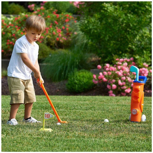Écoiffier golfset met trolley 51 cm 7-delig oranje