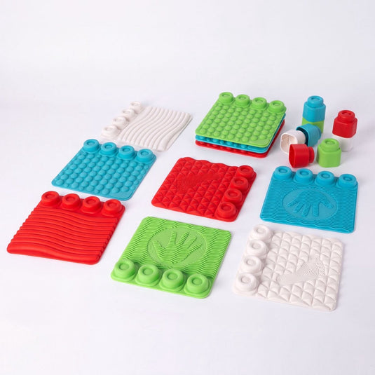 Clementoni soft clemmy - sensory path - sensorisch speelgoed - speelkleed - baby blokken en speelmat - met zachte foam stapelblokken - 6 - 36 maanden