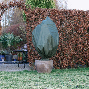Nature - winterhoes - h100 x ø50cm (3 stuks) - groen - afdekhoes - met aantrekkoord