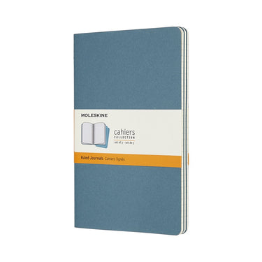 Moleskine cahier journals - large - gelinieerd - blauw - set van 3