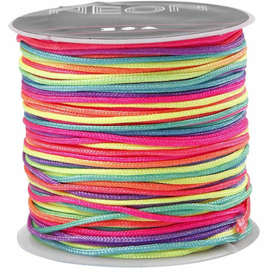 Creativ company https: www.cchobby.nl macrame-koord-dikte-1-mm-neon-kleuren-28-m-1-rol