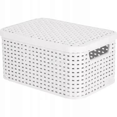 Curver style serie - opberger - s - lichtgrijs - rattanstructuur