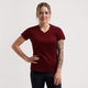 Rogelli promo dames hardloopshirt - korte mouw - bordeaux