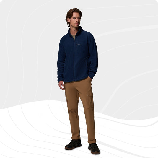 Columbia fast trek™ ii full zip fleece trui - fleecetrui met volledige ritssluiting - fleece jas heren - blauw - maat l