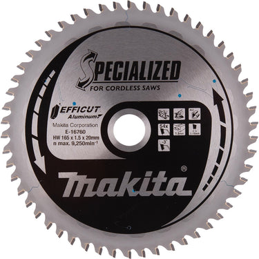 Makita accessoires makita cirkelzaagblad voor aluminium | specialized | ø 165mm asgat 20mm 54t - e-16760
