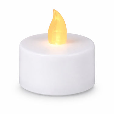 Arti casa led theelichtjes 8 stuks - flikkerende led theelichten op batterij - theelichtjes zonder open vuur - ø3.7 cm - wit