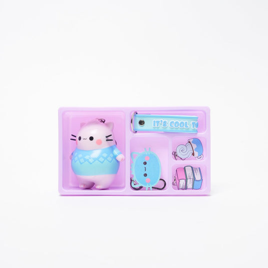 Pembe the pink cat – mystery bento box – sleutelhanger met charms accessoires