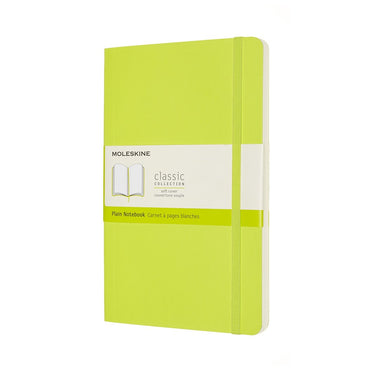 Moleskine classic notitieboek - large - softcover - blanco - citroen groen