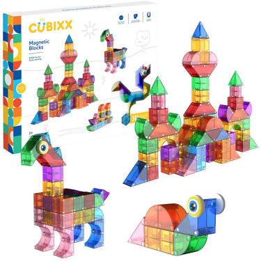 Cubbix magnetisch bouwspeelgoed kleurrijke blokken - 85-delig creatief speelgoed.