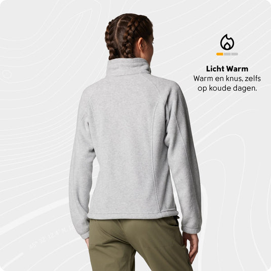Columbia benton springs - fleece vest dames - extra zacht en warm - grijs - maat s