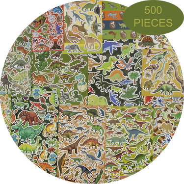 Grafix mega stickerset voor kinderen | dinosaurus stickers | stickeren | 500 stuks | dino | stickers kinderen