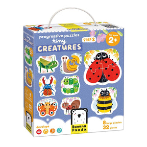 Banana panda stap voor stap kleine diertjes puzzel 2+.