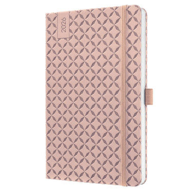 Sigel weekagenda flair 2026 - formaat a5 - pearl rose - hardcover - si-j6131
