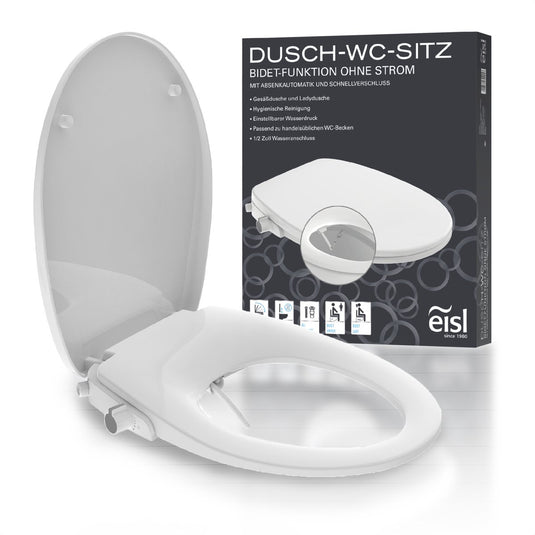 Eisl bidet douche wc-zitting opzetstuk - soft close - afklikbaar - wit
