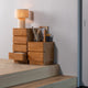 Woood fejo nachtkastje met lades - mdf - bruin - 43x40x34