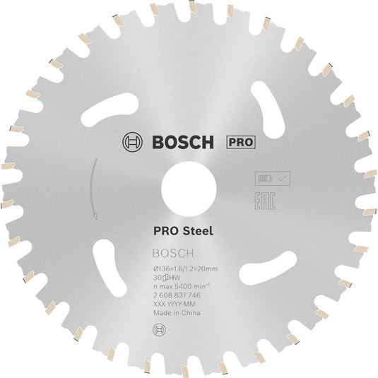 Bosch pro steel accuzaagblad voor cirkelzagen 136 x 1,6 x 20 mm -...