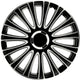 Carpoint wieldoppen le mans pro 13 inch abs zwart zilver set van 4
