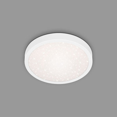 Briloner runa - sterrenhemel plafonniére - plafondlamp met metaal - 4000 k - 18w - wit - ø28cm