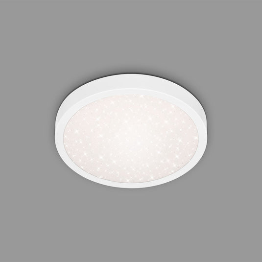 Briloner runa - sterrenhemel plafonniére - plafondlamp met metaal - 4000 k - 18w - wit - ø28cm