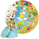 Boppi vier seizoenen - ronde puzzel - 150 stukjes - 58cm diameter - gemaakt van 3-laags gerecycled karton