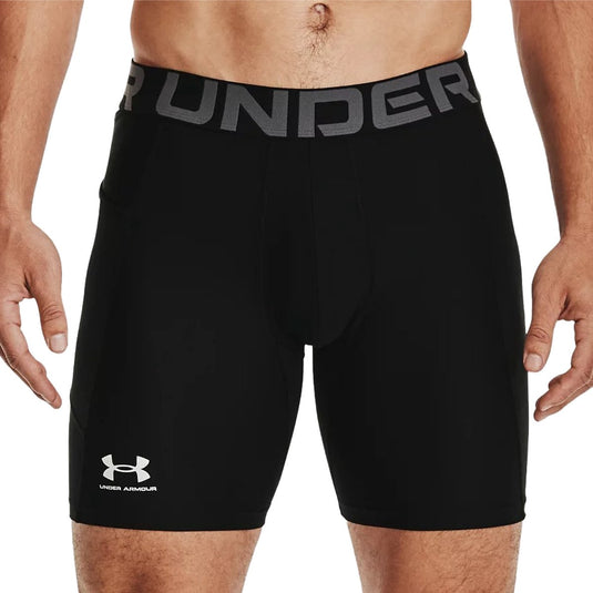 Under armour ua hg armour shorts-blk heren sportbroek - zwart - wit
