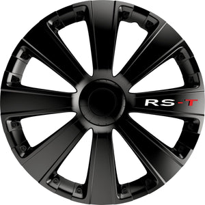 Carpoint wieldoppen rs-t 16 inch abs zwart set van 4