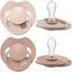 Difrax lovi fopspeen dynamisch - prime - 6 tot 18 maanden - beige bruin - 2 stuks