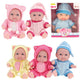 Toi-toys babypop met kledingset 14 cm lichtroze