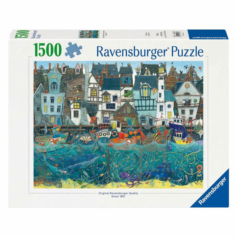 Load image into Gallery viewer, Ravensburger puzzel habour of wonders: a bustling fantasy port - legpuzzel - 1500 stukjes
