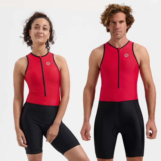 Rogelli florida trisuit heren en dames - mouwloos - zwart rood - xxl