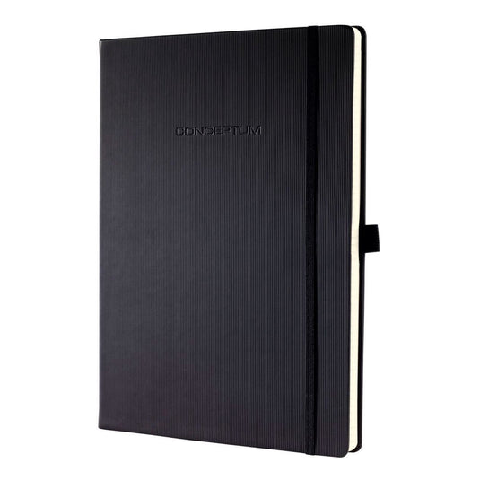 Sigel notitieboek - conceptum pure - a4 - zwart - hardcover - 194 pagina's - 80 grams - blanco - si-co110