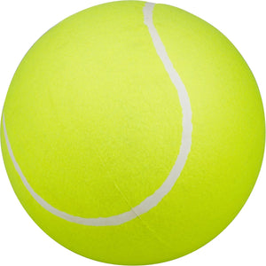 Eddy toys tennisbal xl - extra grote tennisbal - geel met witte belijning - xl formaat - recreatief gebruik binnen en buiten - speelbal voor buiten strand