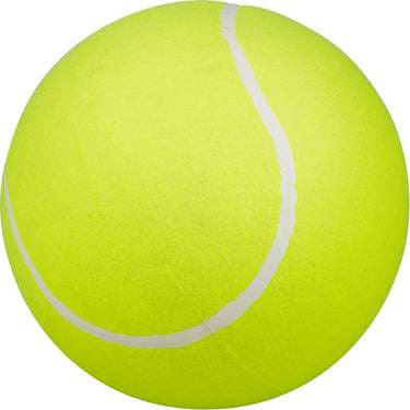 Eddy toys tennisbal xl - extra grote tennisbal - geel met witte belijning - xl formaat - recreatief gebruik binnen en buiten - speelbal voor buiten strand