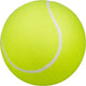Eddy toys tennisbal xl - extra grote tennisbal - geel met witte belijning - xl formaat - recreatief gebruik binnen en buiten - speelbal voor buiten strand