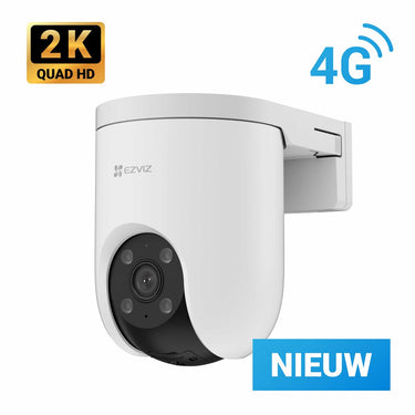 Ezviz h8c 2k 4g - beveiligingscamera - voor buiten - 360° ptz - ai-tracking - geen maandkosten-ip65- 4g camera