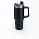 Muitomas reismok - travel mug - dubbele geïsoleerde wand - praktisch rietje handvat - 900ml - zwart