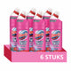 Glorix toiletreiniger - zonder bleek - floral magnolia - 6 flessen x 750 ml - voordeelverpakking