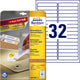 Merkloos sans marque avery removable labels 96 x 16,9mm (25)