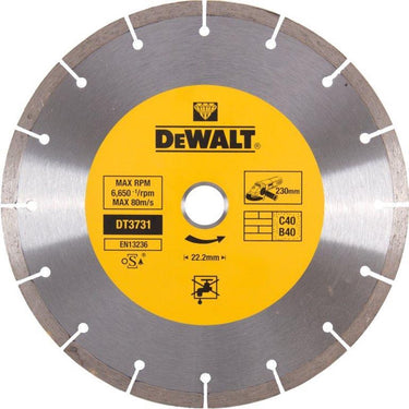 Dewalt dt3731-qz - diamantzaagblad - segmentblad - 230 mm - droog zagen
