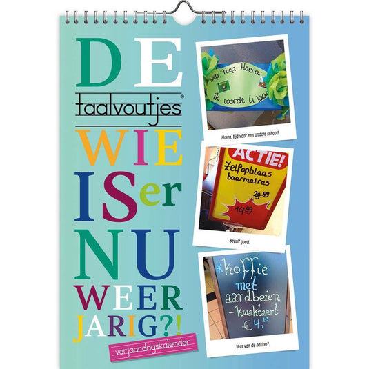 Taalvoutjes verjaardagskalender a4