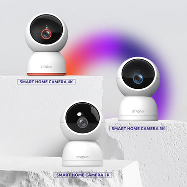 Strong - shc08ir0-w - beveiligingscamera draadloos - wifi - 4k (8mp 3840x2160) - personen-, baby-, huisdierdetectie - 360° panoramisch zicht - nachtzicht - ingebouwde microluidsprekers - gemakkelijk te gebruiken met de vision by toepassing